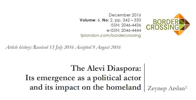 The Alevi Diaspora – Its emergence as a political actor and its impact on the homeland