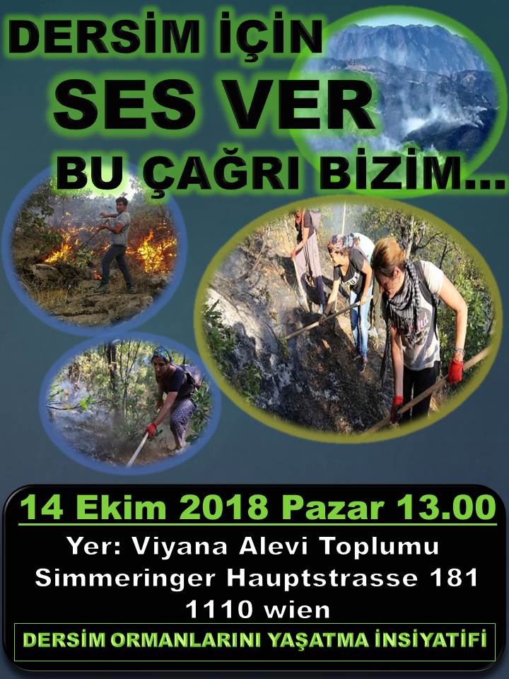 Stoppt die staatlich erzeugten Waldbrände in Dersim!