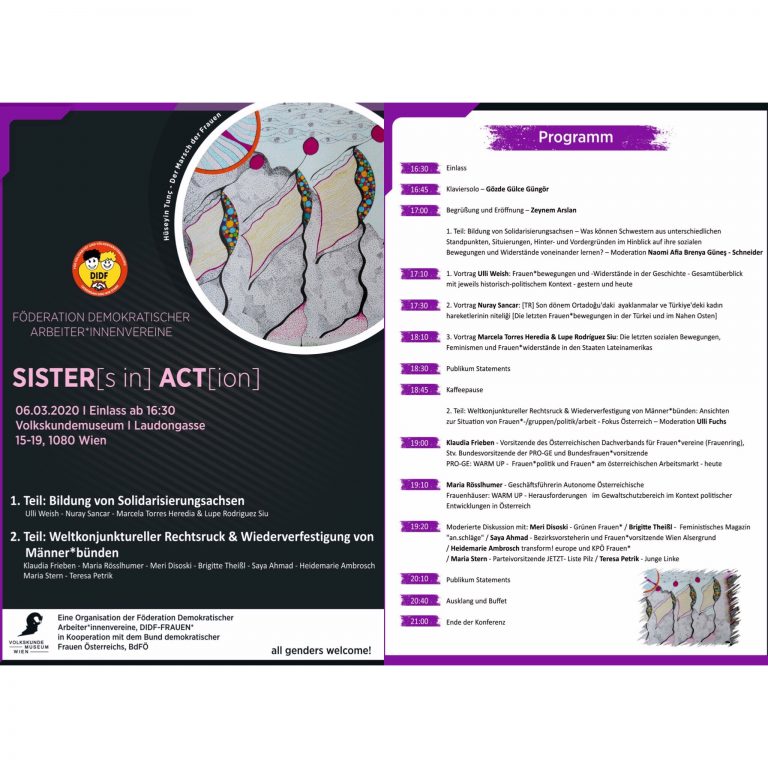 Konferenz SISTER[s in] ACT[ion] 06.03.2020 im Volkskundemuseum Wien