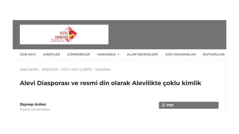 Alevi Diasporası ve resmi din olarak Alevilik – bir ‘etnik inancın’ çoklu kimliği[1] ve onun eski hallerinin yeni devamı